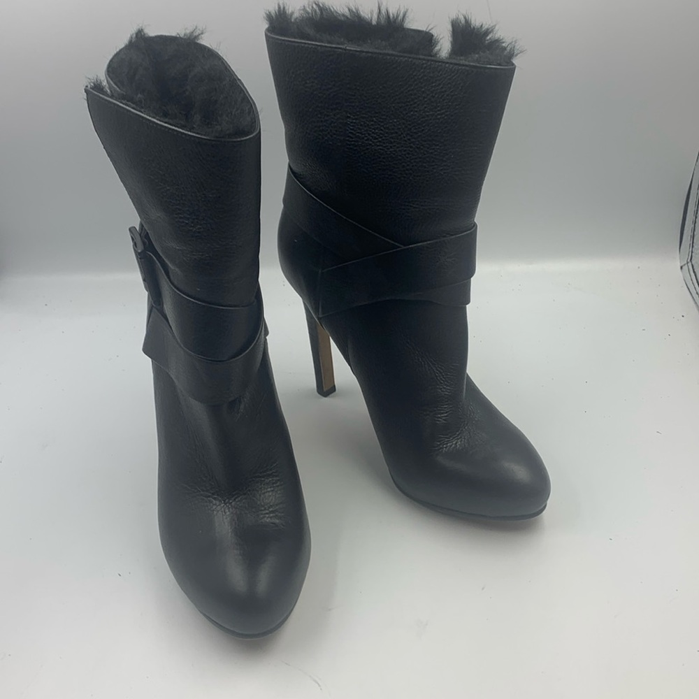 High heel ankle booties.